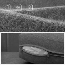 VASAGLE 3-Sitzer »LCS030«, Couch für Wohnzimmer, Beine aus Massivholz, Mid-Century Stil, 191 x 80,5 x 86 cm Beige, Grau -Vasagleau Geschaft 47e467b7 43a4 4540 b93d 020386535121