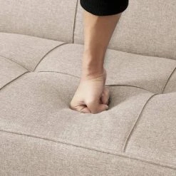 VASAGLE Schlafsofa »LCS701«, Schlafcouch, Bettsofa, 175 x 83 x 76 cm, Ausklappsofa, Wohnheim, grau Beige -Vasagleau Geschaft 48be4da1 38d5 4857 8aa2 bd087a66fbed