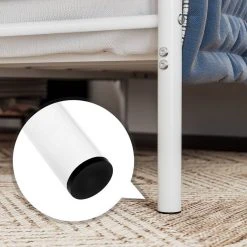 VASAGLE Metallbett »RMB061 RMB063«, Einzelbett, Doppelbett, mit Lattenrost und Bettgestell, für kleine Räume, Gästebett Schwarz, Weiß -Vasagleau Geschaft 49680ad6 0ae3 4781 aafd 176c256381e6