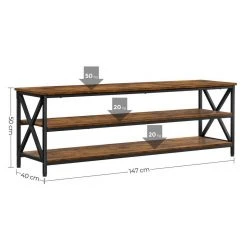 VASAGLE Lowboard »LTV100B01«, TV-Regal, TV-Schrank für Fernseher bis zu 65 Zoll, X-förmige Streben, Schuhregalev -Vasagleau Geschaft 4a5a79e9 4185 4fcc bb9c 9cd05aee1063