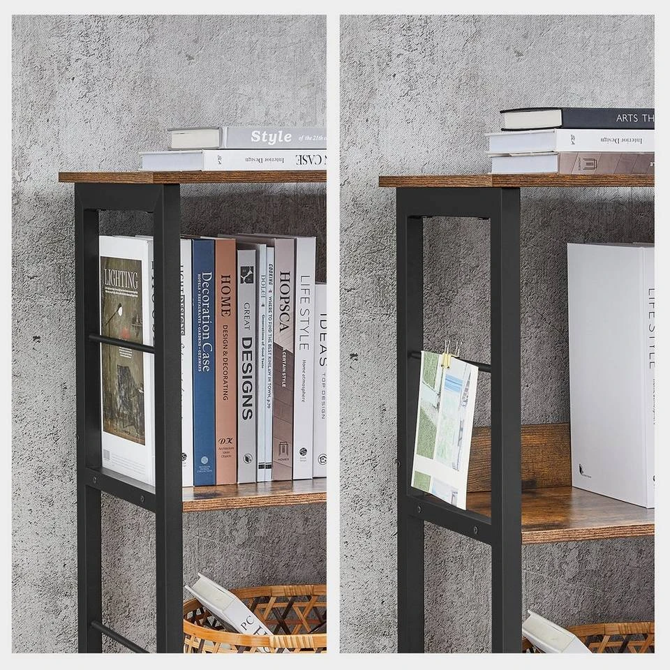 VASAGLE Bücherregal »LLS104B01«, Standregal mit 6 Fächern, offen, Aufbewahrungsregal, Wohnzimmer, Schlafzimmer, 120 x 33 x 80 cm, vintage 6 VASAGLE Bücherregal »LLS104B01«, Standregal mit 6 Fächern, offen, Aufbewahrungsregal, Wohnzimmer, Schlafzimmer, 120 x 33 x 80 cm, vintage – Bild 4
