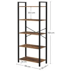 VASAGLE Bücherregal »LLS061B01 LLS60BX LLS060B02 LLS062B01«, Standregal, Stahlgestell, Büro und Flur, Industrie-Design Greige-schwarz, Vintage -Vasagleau Geschaft 4c90ceb2 fba3 4ea4 a964 3fa8fabb1fe9