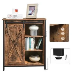 VASAGLE Aktenschrank »LSC88BX« Sideboard mit Schiebetür und verstellbaren Regalebenen, Homeoffice, Flur, Wohnzimmer, 70 x 30 x 80 cm, vintage 13 VASAGLE Aktenschrank »LSC88BX« Sideboard mit Schiebetür und verstellbaren Regalebenen, Homeoffice, Flur, Wohnzimmer, 70 x 30 x 80 cm, vintage -Vasagleau Geschaft 4f500f41 30b9 45f8 b6a8 47e004c8a1d5