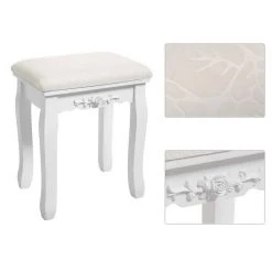 VASAGLE Schminktisch »RDT28K RDT28WT«, Frisiertisch, Kosmetiktisch mit Klappspiegel und 5 Schubladen, mit Hocker Natur, Weiß 22 VASAGLE Schminktisch »RDT28K RDT28WT«, Frisiertisch, Kosmetiktisch mit Klappspiegel und 5 Schubladen, mit Hocker Natur, Weiß -Vasagleau Geschaft 54785d8d ca6b 4959 97ef 67a9d80eebaf