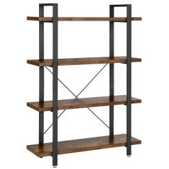 VASAGLE Bücherregal »LLS55BX LLS54BX LLS055B02«, stabiles Standregal, Wohnzimmerregal, vintage Greige-Schwarz -Vasagleau Geschaft 54830a30 e097 4737 9658 88b8a9be99a3