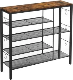 VASAGLE Schuhregal »LBS021B01«, Schuhschrank, für 14 Paar Schuhe, im Eingangsbereich, Industriestil, 100 x 30 x 90 cm