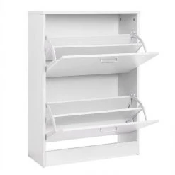 VASAGLE Schuhschrank »LBC602H LBC02WT« Schuhkommode, Trennwände verstellbar und abnehmbar, für 12 Paar Damenschuhe oder 8 Paar Herrenschuhe Eichefarben, Wei&szlig; -Vasagleau Geschaft 548ddad5 4767 4208 8291 e79443f4b4be