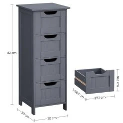 VASAGLE Badkommode »LHC40W LHC040G01«, Badezimmerschrank, Badschrank, weiß Grau, Weiß 28 VASAGLE Badkommode »LHC40W LHC040G01«, Badezimmerschrank, Badschrank, weiß Grau, Weiß -Vasagleau Geschaft 5526ebf6 4bae 48dd a96e a2b591c67a14