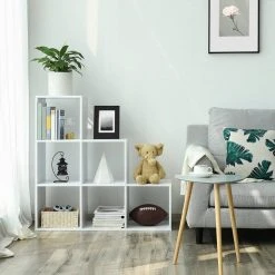 VASAGLE Raumteiler »LBC10 LBC63«, Bücherregal, Würfelregal, Leiterregal, Treppenregal, freistehend, für Büro, Wohnzimmer, Schlafzimmer Vintage, Weiß 38 VASAGLE Raumteiler »LBC10 LBC63«, Bücherregal, Würfelregal, Leiterregal, Treppenregal, freistehend, für Büro, Wohnzimmer, Schlafzimmer Vintage, Weiß -Vasagleau Geschaft 55bbe859 c1f2 424f 8a4a 4cde48f1aa2c
