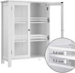 VASAGLE Vitrine »BBC80WT« Küchenschrank, Glasschrank, weiß 12 VASAGLE Vitrine »BBC80WT« Küchenschrank, Glasschrank, weiß -Vasagleau Geschaft 55fb17a9 7490 49ab b47b 17b846c1fe45