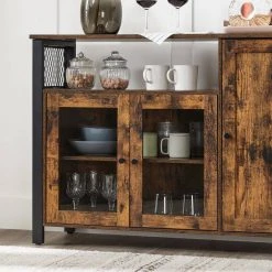 VASAGLE Sideboard »LSC096B01«, Küchenschrank, Aufbewahrungsschrank, mit 3 Türen, Breite 110 cm, für Wohnzimmer, Küche, Esszimmer, vintage -Vasagleau Geschaft 56af8002 a001 4522 b2d4 a5f0d56184fa