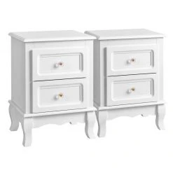 VASAGLE Nachttisch »RDN012«, 2 Stück Beistellschränke, Beine aus Kiefernholz, weiß -Vasagleau Geschaft 58eafdeb a58a 4ebc 8807 aae31e6bef1b