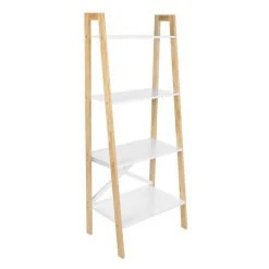 VASAGLE Standregal »LLS200N01 LLS200W01«, Bücherregal, Leiterregal mit 4 Ebenen Natur, Weiß -Vasagleau Geschaft 59ccc4a1 4f6f 4018 9db9 69030f6baf4d