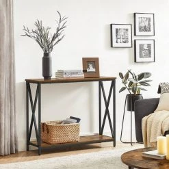 VASAGLE Konsolentisch »LNT088B01 LNT100B01«, Beistelltisch, Flurtisch, Sofatisch, 100 x 35 x 80 cm, für Wohnzimmer, Flur, vintagebraun-schwarz 29 VASAGLE Konsolentisch »LNT088B01 LNT100B01«, Beistelltisch, Flurtisch, Sofatisch, 100 x 35 x 80 cm, für Wohnzimmer, Flur, vintagebraun-schwarz -Vasagleau Geschaft 5bd2d21b 6823 4d97 acec 15fc69322a43