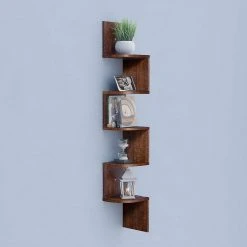 VASAGLE Bücherregal »LBC20BX LBC20WT LBC20BY LBC20BK LBC020M01«, Eckregal, Wandregal mit 5 Ablagen, Schlafzimmer, Wohnzimmer, weiß Grau, Nussbaumfarben, Schwarz, Vintage, Weiß -Vasagleau Geschaft 5bd5fbc1 f484 4043 9536 51f45138dca7