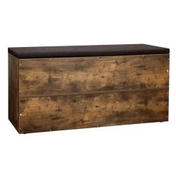 VASAGLE Schuhbank »LHS10«, Schuhregal, Sitzbank, 10 Fächer, mit Polsterung, multifunktional, 104 x 30 x 48 cm Natur, Vintage, Weiß -Vasagleau Geschaft 5e96655b addc 458b 89c3 af3632159b0b