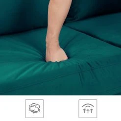 VASAGLE 3-Sitzer »LCS001«, Bezug aus Samt, Metallbeine, Klassisch bis modern, einfacher Aufbau, 183 x 78 x 88 cm Blau, Grau, Petrolfarben, Rosa -Vasagleau Geschaft 602b6c6d 167f 4f76 a3ed 1744884e9b94