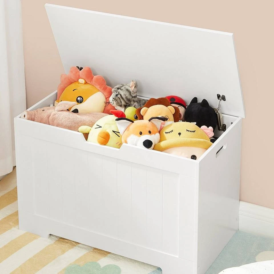 VASAGLE Spielzeugtruhe »LHS11WT«, Spielzeugkiste, Sitztruhe, Sitzbank, großer Kapazität, 2 Sicherheitsscharniere, 76 x 40 x 48 cm (L x B x H) 1 VASAGLE Spielzeugtruhe »LHS11WT«, Spielzeugkiste, Sitztruhe, Sitzbank, großer Kapazität, 2 Sicherheitsscharniere, 76 x 40 x 48 cm (L x B x H)