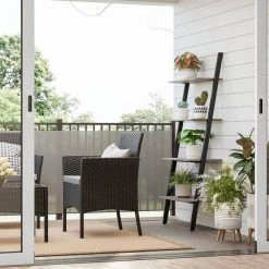 VASAGLE Standregal »LLS43BX LLS043B02«, Leiterregal, Wandregal mit 4 Ebenen, Bücherregal, Wohnzimmer, Küche, vintage Grau -Vasagleau Geschaft 62a6bcd9 3e48 45c3 bfeb f0461e73ec20