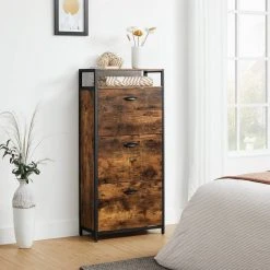 VASAGLE Schuhschrank »LBS101B01« Schuhregal, mit 3 Klappen, Schuhablage, für 15-18 Paar Schuhe, vintage -Vasagleau Geschaft 64932c96 73a9 45c7 b22c 540e37a08761