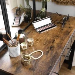 VASAGLE Schminktisch »RVT02BX«, Frisiertisch, Kosmetiktisch mit 3-teiligem Klappspiegel, mit Hocker und 3 Schubladen -Vasagleau Geschaft 65c867b0 6c45 444b b26b 873c548f4e6f