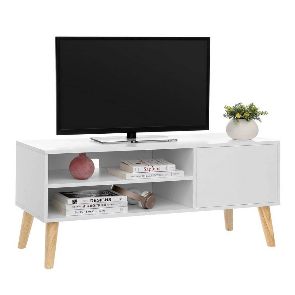 VASAGLE Lowboard »LTV09 LTV120«, Retro TV-Regal, Fernsehtisch, Fernsehschrank, 110/120 x 40 x 49 cm Greige, Vintage, Weiß 31 VASAGLE Lowboard »LTV09 LTV120«, Retro TV-Regal, Fernsehtisch, Fernsehschrank, 110/120 x 40 x 49 cm Greige, Vintage, Weiß – Bild 29