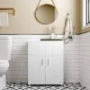 VASAGLE Kommode »BBK42WT«, Badezimmerschrank, Beistellschrank, Flurschrank, weiß