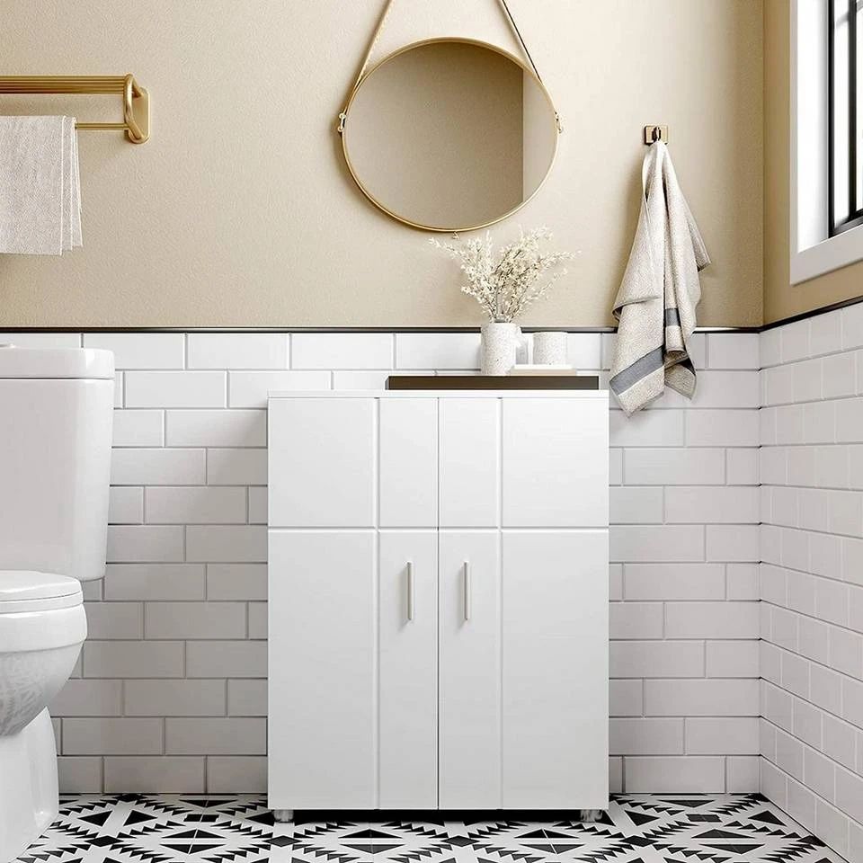 VASAGLE Kommode »BBK42WT«, Badezimmerschrank, Beistellschrank, Flurschrank, weiß 3 VASAGLE Kommode »BBK42WT«, Badezimmerschrank, Beistellschrank, Flurschrank, weiß