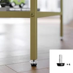 VASAGLE Couchtisch »LGT031A01«, Sofatisch, Beistelltisch, mit Hartglas und engmaschiger Gitterablage, aus Metallgestell, Gold-Transparent -Vasagleau Geschaft 6869e9d8 8fff 40e3 adbb 73875ffd3382