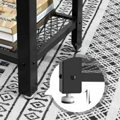 VASAGLE Konsolentisch »LNT81BX LNT081B02«, Flurtisch mit 2 Gitterablagen, Beistelltisch, Sideboard, Wohnzimmer, Flur, schmal, vintage Greige-schwarz -Vasagleau Geschaft 6d0dc07a c7ce 4702 967a 59827d2b598a