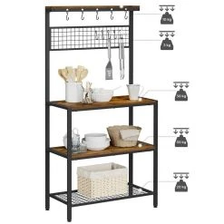 VASAGLE Küchenregal »KKS17BX«, Standregal für die Küche, 10 Haken, Gitterablage aus Metall, Vintage 16 VASAGLE Küchenregal »KKS17BX«, Standregal für die Küche, 10 Haken, Gitterablage aus Metall, Vintage -Vasagleau Geschaft 6db9d2ac 50f4 4316 93f1 632da9e9694c