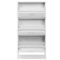 VASAGLE Schuhschrank »LBC03« Schuhregal mit 3 Klappen und Ebenen, perfekt für schmale Flure, 60 x 24 x 120 cm (L x B x H) Eichenfarben, Vintage, Wei&szlig; -Vasagleau Geschaft 6dc5e6f7 a04d 4618 a78a c9bef4697527