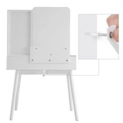 VASAGLE Schminktisch »RDT32K«, Frisiertisch, Kosmetiktisch mit Hocker, 4 Schubladen, weiß-naturfarben 14 VASAGLE Schminktisch »RDT32K«, Frisiertisch, Kosmetiktisch mit Hocker, 4 Schubladen, weiß-naturfarben -Vasagleau Geschaft 6e2cccac c1c7 40bb 9cbc 96e1898d5185