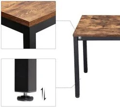 VASAGLE Schreibtisch »LWD64N LWD64X«, Computertisch, stabiles Metallgestell, fürs Home Office, vintage Wei&szlig; -Vasagleau Geschaft 6e8c2300 a956 439f 8837 a979e8107358