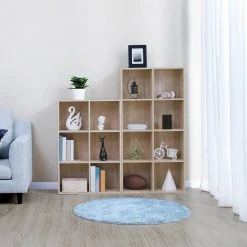 VASAGLE Raumteiler »LBC203 LBC24«, Würfelregal, Bücherschrank, freistehend, als Dekoration, Wohnzimmer, Schlafzimmer, Kinderzimmer Eiche Hell, Weiß, Vintage -Vasagleau Geschaft 6ea18e05 a0ee 48b9 bd7e e910f72544a4