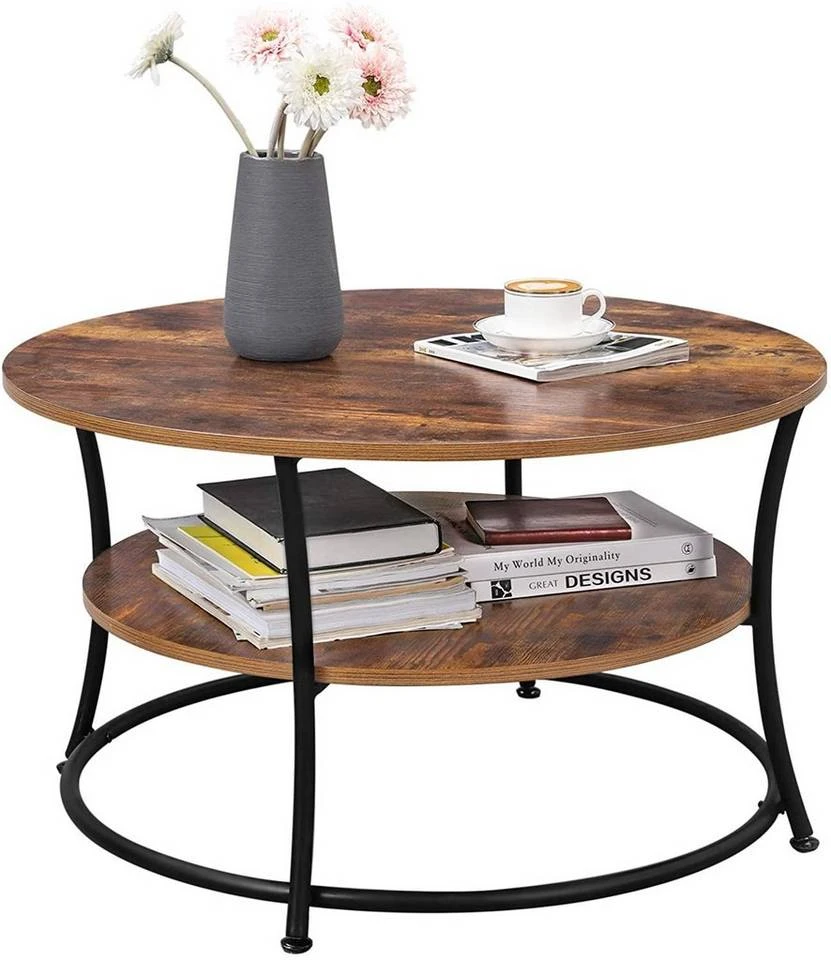 VASAGLE Couchtisch »LCT80BX«, Kaffeetisch rund, Metall, vintage 3 VASAGLE Couchtisch »LCT80BX«, Kaffeetisch rund, Metall, vintage