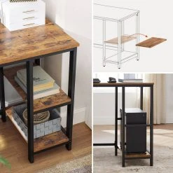 VASAGLE Schreibtisch »LWD72X LWD72MB«, L-förmiger Computertisch, Eckschreibtisch, greige Vintage -Vasagleau Geschaft 7056edfe 768b 4f5d b2d4 c4fb60b25c63