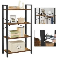 VASAGLE Bücherregal »LLS061B01 LLS60BX LLS060B02 LLS062B01«, Standregal, Stahlgestell, Büro und Flur, Industrie-Design Greige-schwarz, Vintage -Vasagleau Geschaft 70a0bc6e 9bd3 4541 be48 32512ea1200a