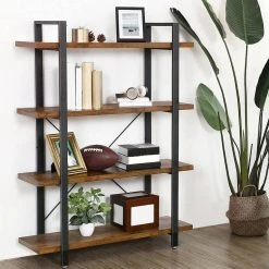 VASAGLE Bücherregal »LLS55BX LLS54BX LLS055B02«, stabiles Standregal, Wohnzimmerregal, vintage Greige-Schwarz -Vasagleau Geschaft 70e7c38e 65ea 4814 bdd8 b24238d556cf