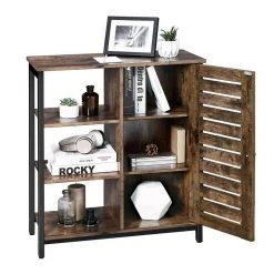 VASAGLE Sideboard »LSC74BX LSC74GD«, Küchenschrank mit 3 offenen Ablagen, Stahlgestell, vintage Braun -Vasagleau Geschaft 70ef90e1 0bf3 4cf8 8843 ceda22d8125a