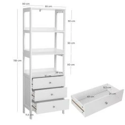 VASAGLE Badkommode »BBC163W01«, Badezimmerschrank, Badschrank, mattweiß -Vasagleau Geschaft 71704810 f0fb 4253 9505 e668b39cfacd