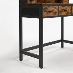 VASAGLE Schminktisch »RVT006A10/B01«, Frisiertisch, Kosmetiktisch, mit Hocker, mit ovalem Spiegel und 5 Schubladen Vintagebraun-Schwarz, Wei&szlig;-goldfarben -Vasagleau Geschaft 71e5a7e4 7a78 4f0e b5f3 333279d4659b