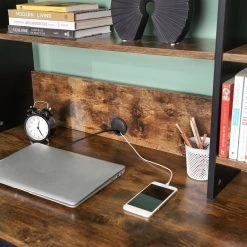 VASAGLE Computertisch »LWD65X«, Schreibtisch mit Regalaufsatz, mit Schrank und Schublade, vintagebraun-schwarz -Vasagleau Geschaft 7317141c 6d03 44b6 a0b8 5868a3e138c9