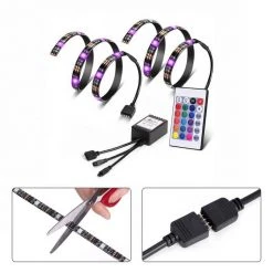 VASAGLE Lowboard »LTV14WT«, TV-Schrank, Fernsehschrank, TV-Regal, mit LED-Beleuchtung, für Fernseher bis 60 Zoll, 140 x 35 x 45 cm -Vasagleau Geschaft 731ac573 0813 414e ab44 fd5d863f1f16