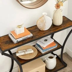 VASAGLE Konsolentisch »LNT089B01«, Flurtisch, verlängerte Tischplatte, Wohnzimmer, Flur, Schlafzimmer, vintage 16 VASAGLE Konsolentisch »LNT089B01«, Flurtisch, verlängerte Tischplatte, Wohnzimmer, Flur, Schlafzimmer, vintage -Vasagleau Geschaft 7376ea3a 53fe 496c aff4 2db287dd67a9