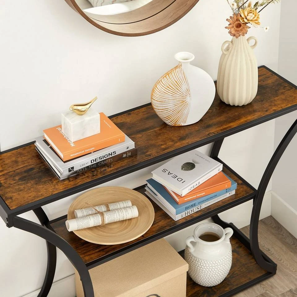 VASAGLE Konsolentisch »LNT089B01«, Flurtisch, verlängerte Tischplatte, Wohnzimmer, Flur, Schlafzimmer, vintage 7 VASAGLE Konsolentisch »LNT089B01«, Flurtisch, verlängerte Tischplatte, Wohnzimmer, Flur, Schlafzimmer, vintage – Bild 5