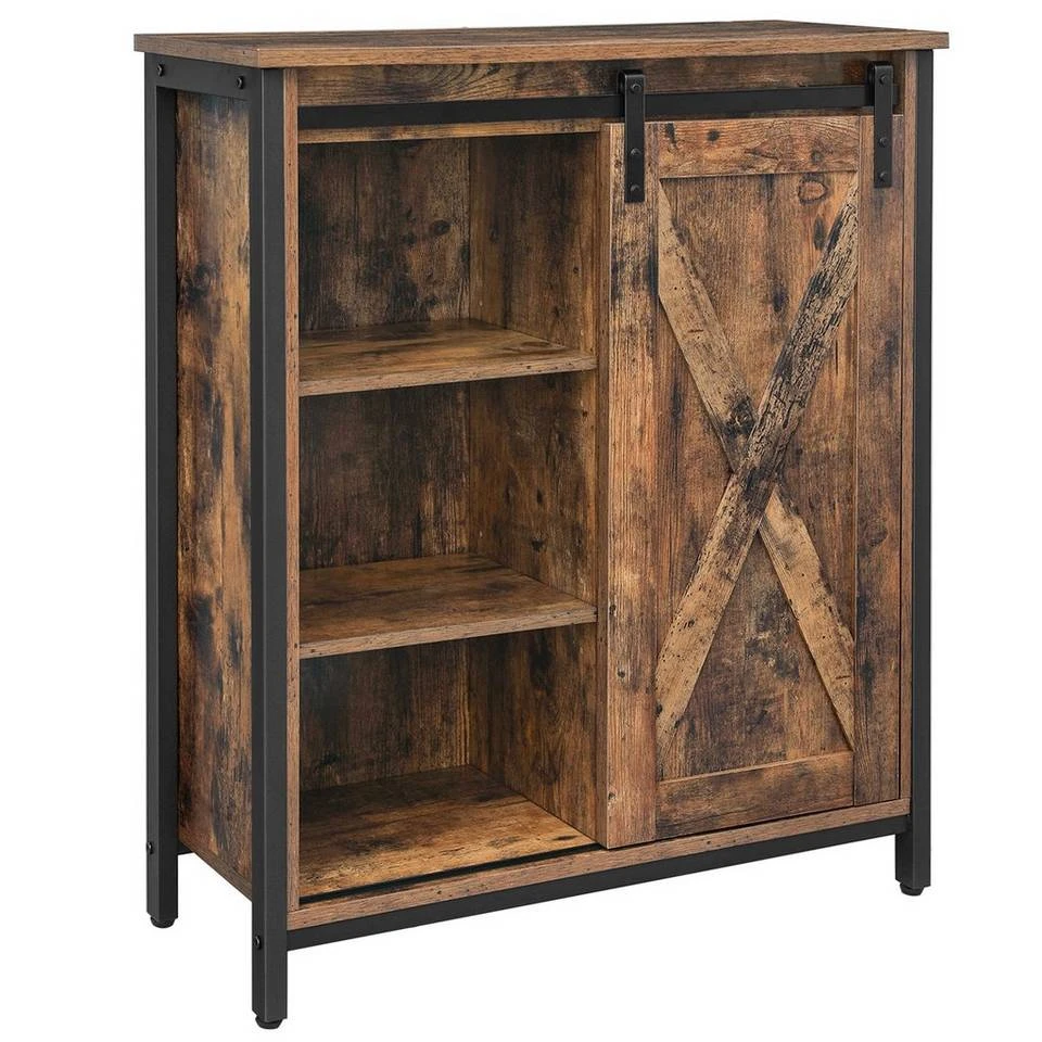 VASAGLE Aktenschrank »LSC88BX« Sideboard mit Schiebetür und verstellbaren Regalebenen, Homeoffice, Flur, Wohnzimmer, 70 x 30 x 80 cm, vintage 8 VASAGLE Aktenschrank »LSC88BX« Sideboard mit Schiebetür und verstellbaren Regalebenen, Homeoffice, Flur, Wohnzimmer, 70 x 30 x 80 cm, vintage – Bild 6