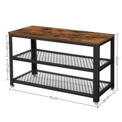 VASAGLE Schuhbank »LBS73 LBS74 LBS078«, Schuhregal mit Sitzfläche, Schuhablage, Flur, verschiedene Größen, vintage Grau -Vasagleau Geschaft 7592447f c262 46be 85a6 b82655e6da97