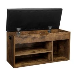 VASAGLE Schuhbank »LHS30«, Sitzbank, gepolstert, 3 offene Fächer, mit Stauraum, bis 150 kg belastbar Vintage, Weiß -Vasagleau Geschaft 7611e5c4 f5a9 4fe5 b4be 57204cefec87