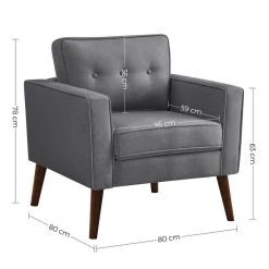 VASAGLE Relaxsessel »LAC003G01 LAC003M01«, Fernsehsessel, Loungesessel, mit Sitzkissen, für Wohnzimmer, Büro Beige, Grau -Vasagleau Geschaft 766d2b90 915f 4004 93d7 1866404636d8